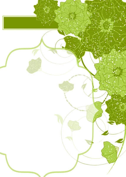 Vetor floral cartão decorativo abstrato fundo — Vetor de Stock