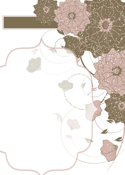 矢量花卉卡装饰抽象背景 — 图库矢量图片