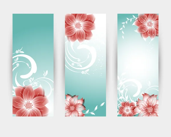 Vector floral decorative banner. abstract background — Stock Vector