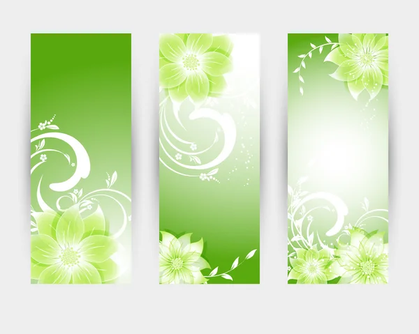 Vector floral decorative banner. abstract background — Stock Vector