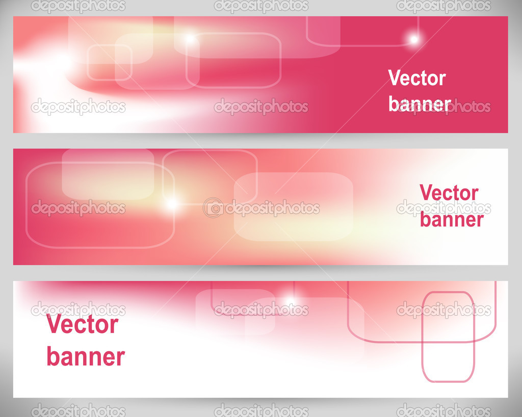Abstract Banners. Vector Backgrounds.