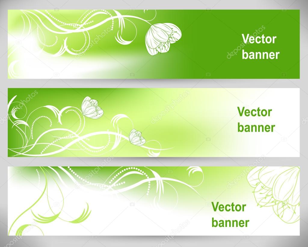 Abstract flower banners. Vector Backgrounds.
