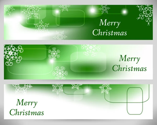 Christmas Abstract Banners. Vector Backgrounds. — Stock Vector