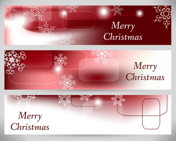 Christmas Abstract Banners. Vector Backgrounds. — Stock Vector