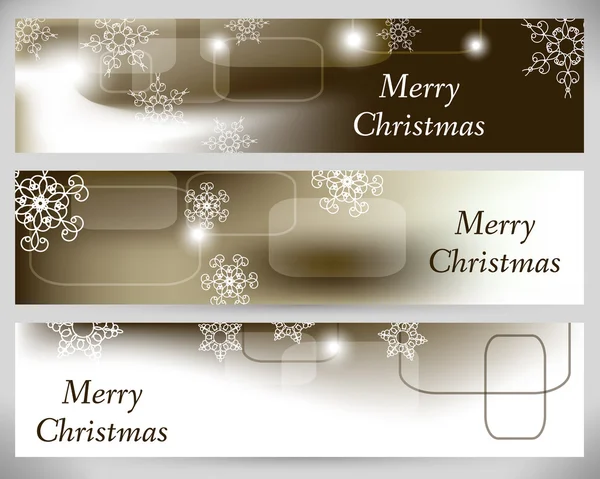 Christmas Abstract Banners. Vector Backgrounds. — Stock Vector