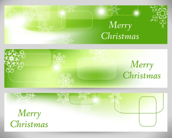 Christmas Abstract Banners. Vector Backgrounds. — Stock Vector