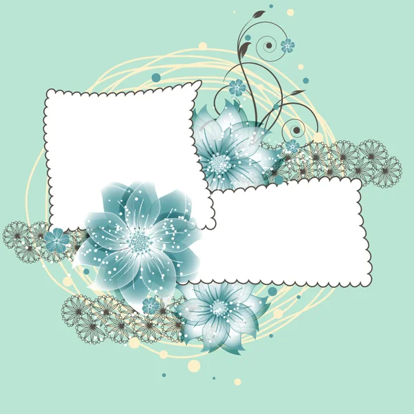 Carte album floral . — Image vectorielle