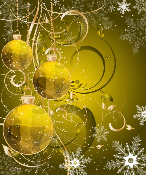 Natal triângulo padrão bola decorar cartão —  Vetores de Stock