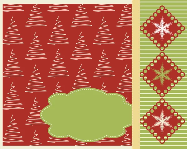 Christmas scrapbook card. — Stock Vector