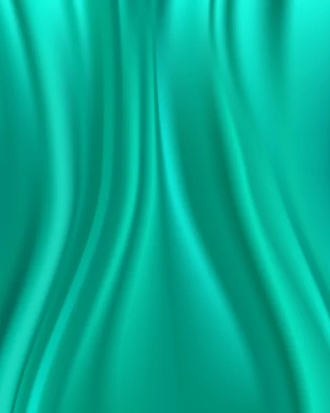 Tecido de seda verde abstrato para fundo — Vetor de Stock