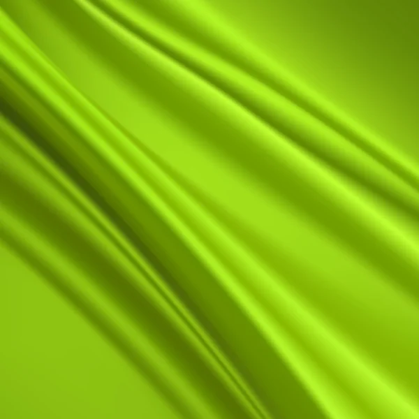 Tejido de seda verde abstracto para fondo — Vector de stock