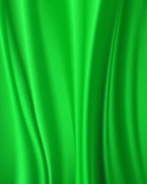 Abstract green silk fabric for background — Stock Vector