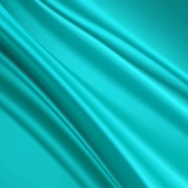 Tissu abstrait en soie bleue pour fond — Image vectorielle