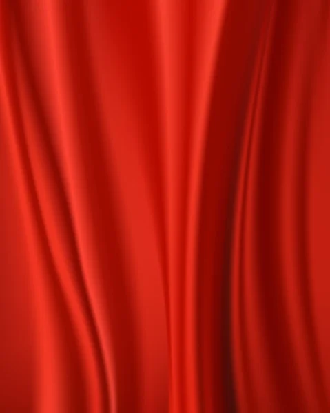 Abstrakter roter Seidenstoff für Hintergrund — Stockvektor