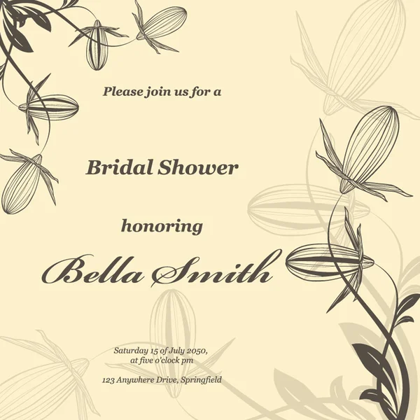 結婚式の招待カード — ストックベクタ