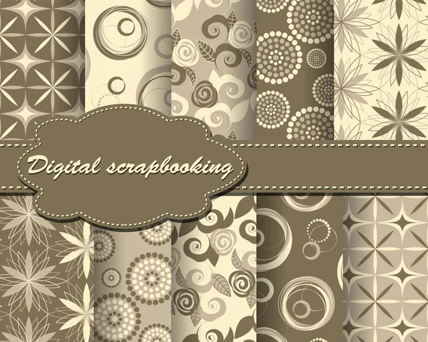 Patroon papier voor scrapbook — Stockvector