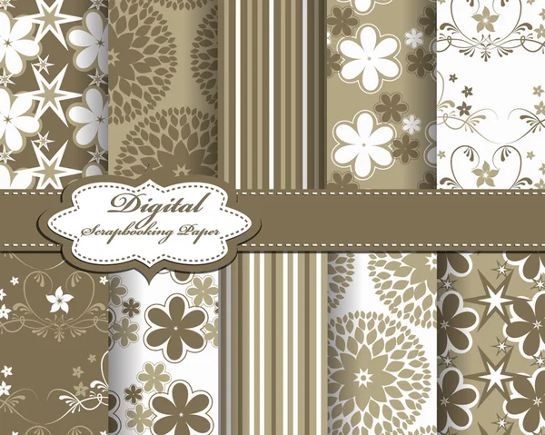 Papier motif fleur abstrait pour scrapbook — Image vectorielle