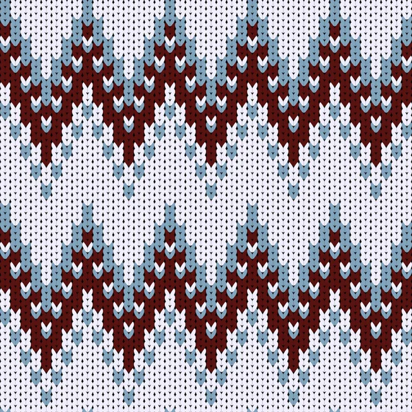 Fond tricoté vecteur zigzag sans couture — Image vectorielle