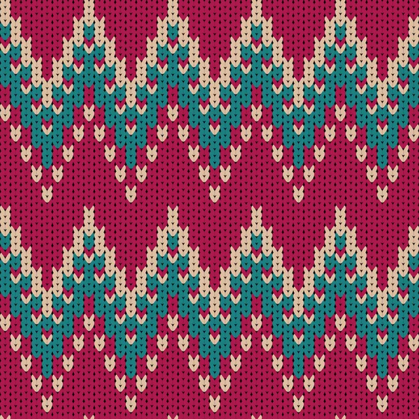 Fond tricoté vecteur zigzag sans couture — Image vectorielle