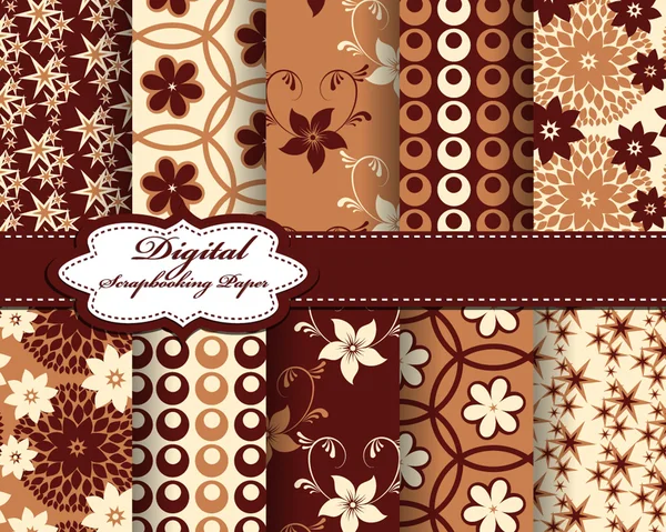 Papier motif fleur abstrait pour scrapbook — Image vectorielle