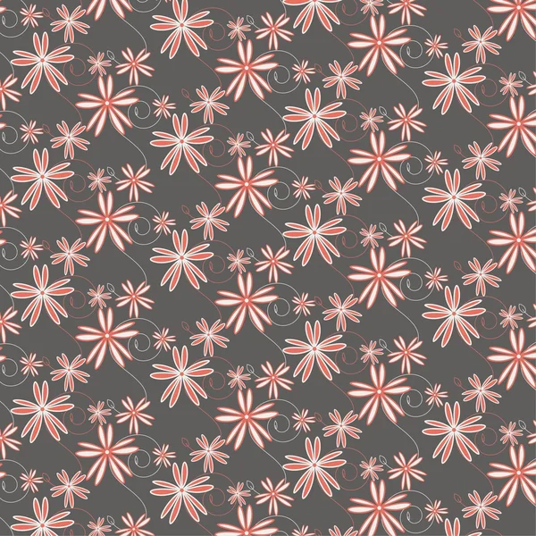スクラップ ブックのための抽象的な花パターン ペーパーをベクトルします。 — ストックベクタ