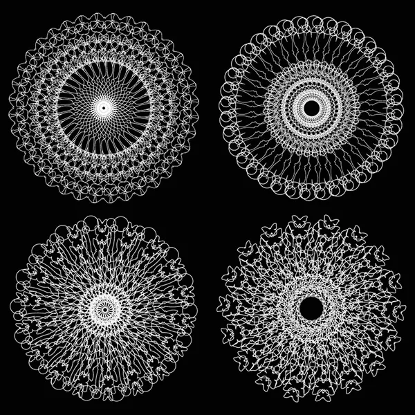 Conjunto de rosetas de guilloche vectorial — Archivo Imágenes Vectoriales