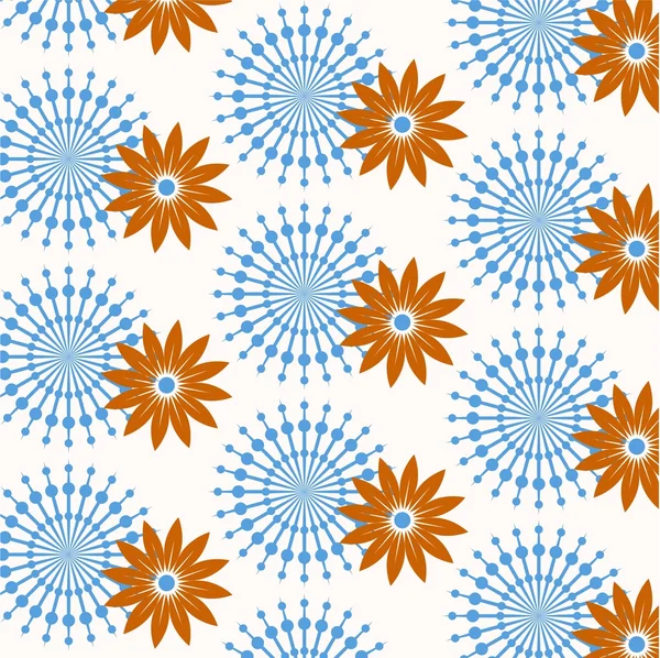 花のベクトルの抽象的なパターン背景 — ストックベクタ