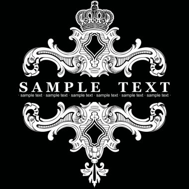 Royal dekoratif vintage süslü başlık sayfası.