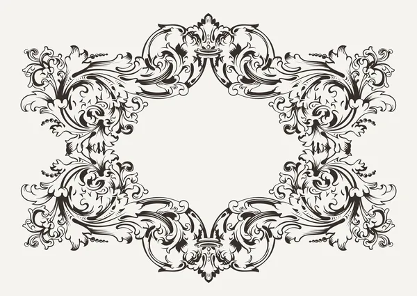 Vieille Antique Haute Cadre Orné — Image vectorielle