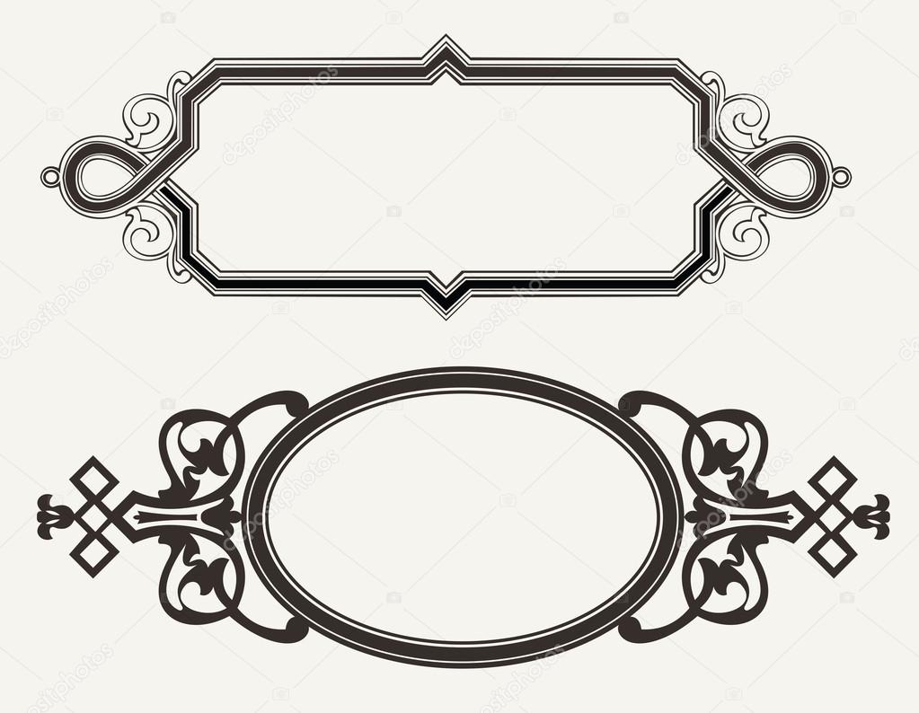 Two Vintage Ornate Engraving Frames — Stock Vector © aakbar 21986119