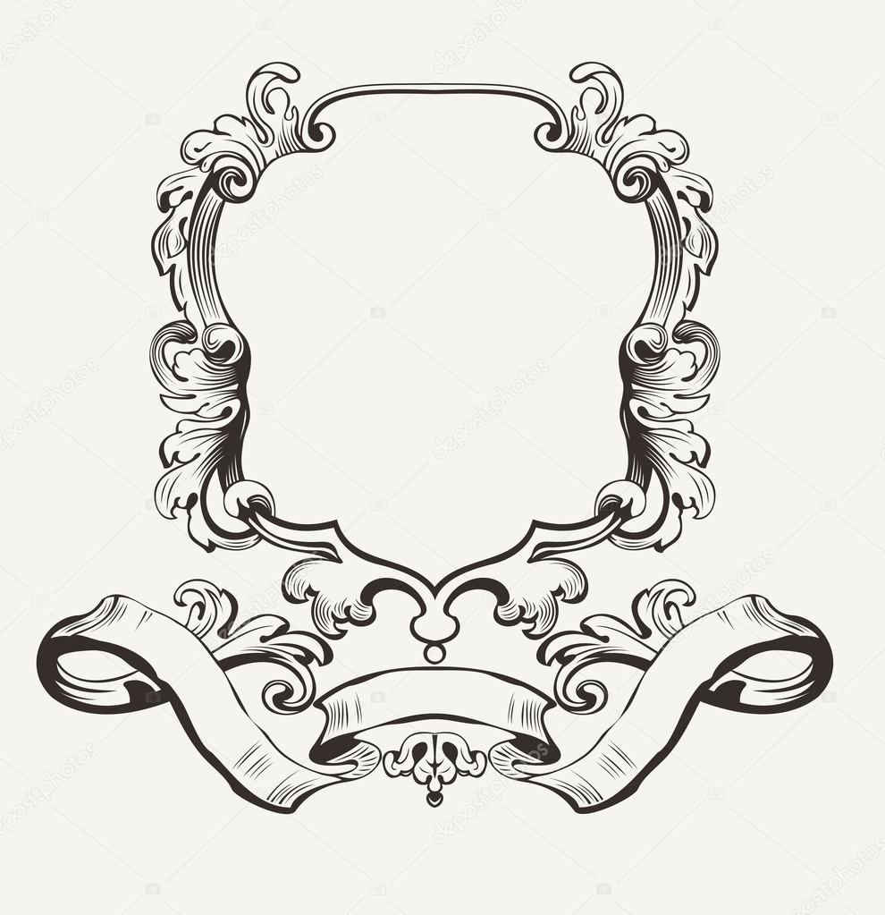 Vector Illustration Of Decorative Frame And Banner