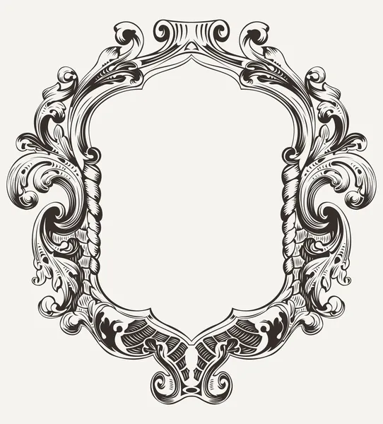 Vintage High Ornate Original Royal Frame — Stock Vector