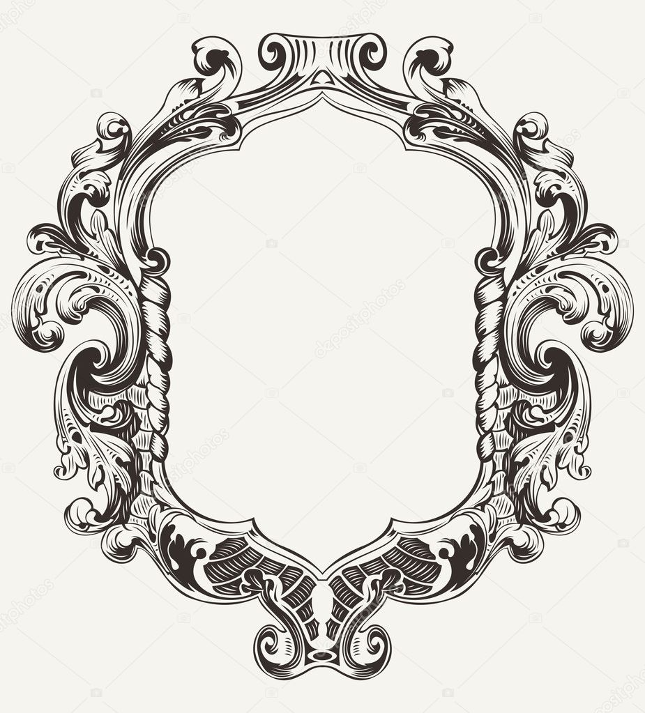 Vintage High Ornate Original Royal Frame