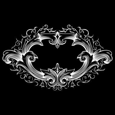 tek renkli vintage çerçeve