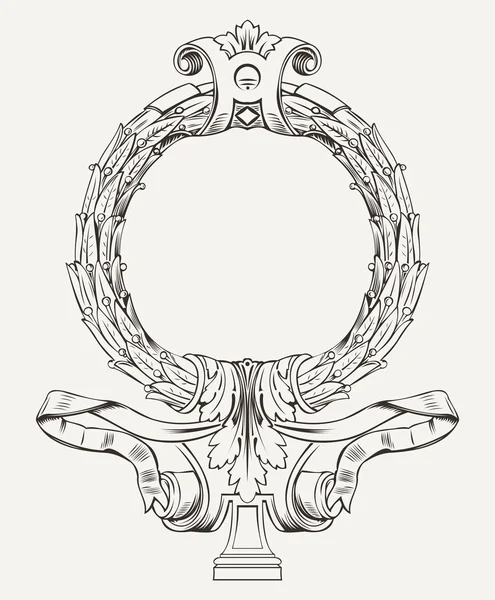 Cadre de couronne vectorielle Arrière-plan . — Image vectorielle