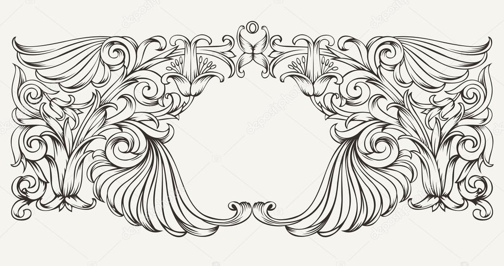 Vintage High Ornate Frame Background