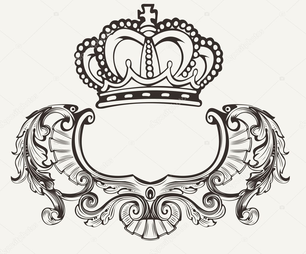 One Color Crown Crest Composition