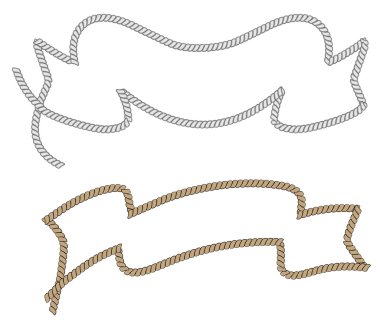 halat çerçeveler vektör.