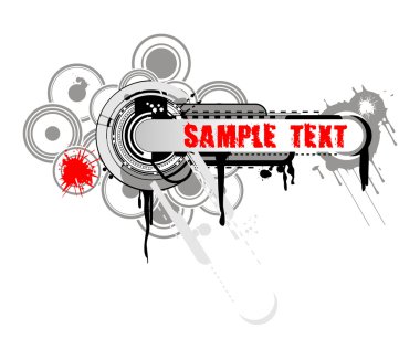 Grunge endüstriyel daireler afiş.