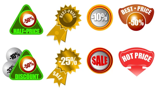 Icons with Sale and Retail Information. — Stock Vector