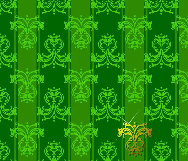 Green Floral Pattern. — Stock Vector