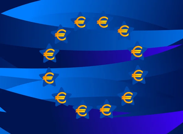 Bandera de Europa, Señales de dinero de Europa — Vector de stock