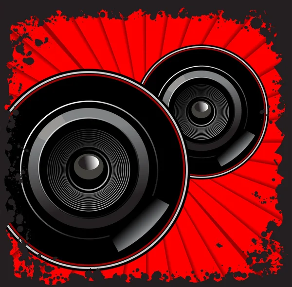 Sub-woofers negros — Vector de stock