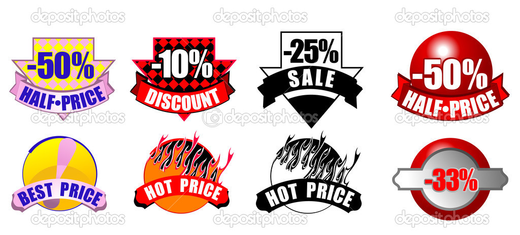 Icons with Sale and Retail Information