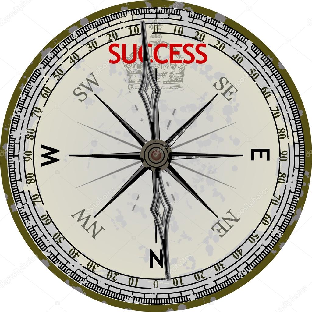 Old Compass. Course To Success.