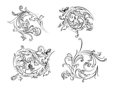 Barok rozet geleneksel tarzı.