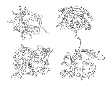 Barok rozet geleneksel tarzı.