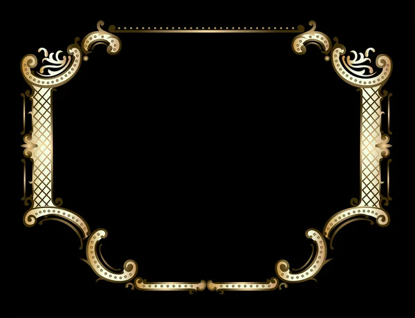 Gouden sierlijke frame — Stockvector