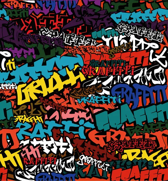 Graffiti sans couture couleur arrière-plan — Image vectorielle