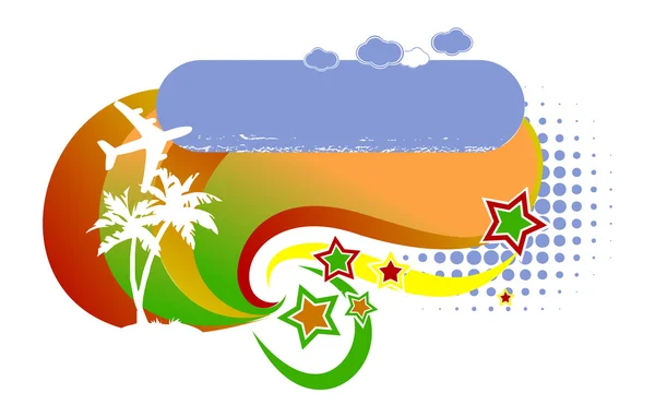 Tropical Avia Vacances — Image vectorielle